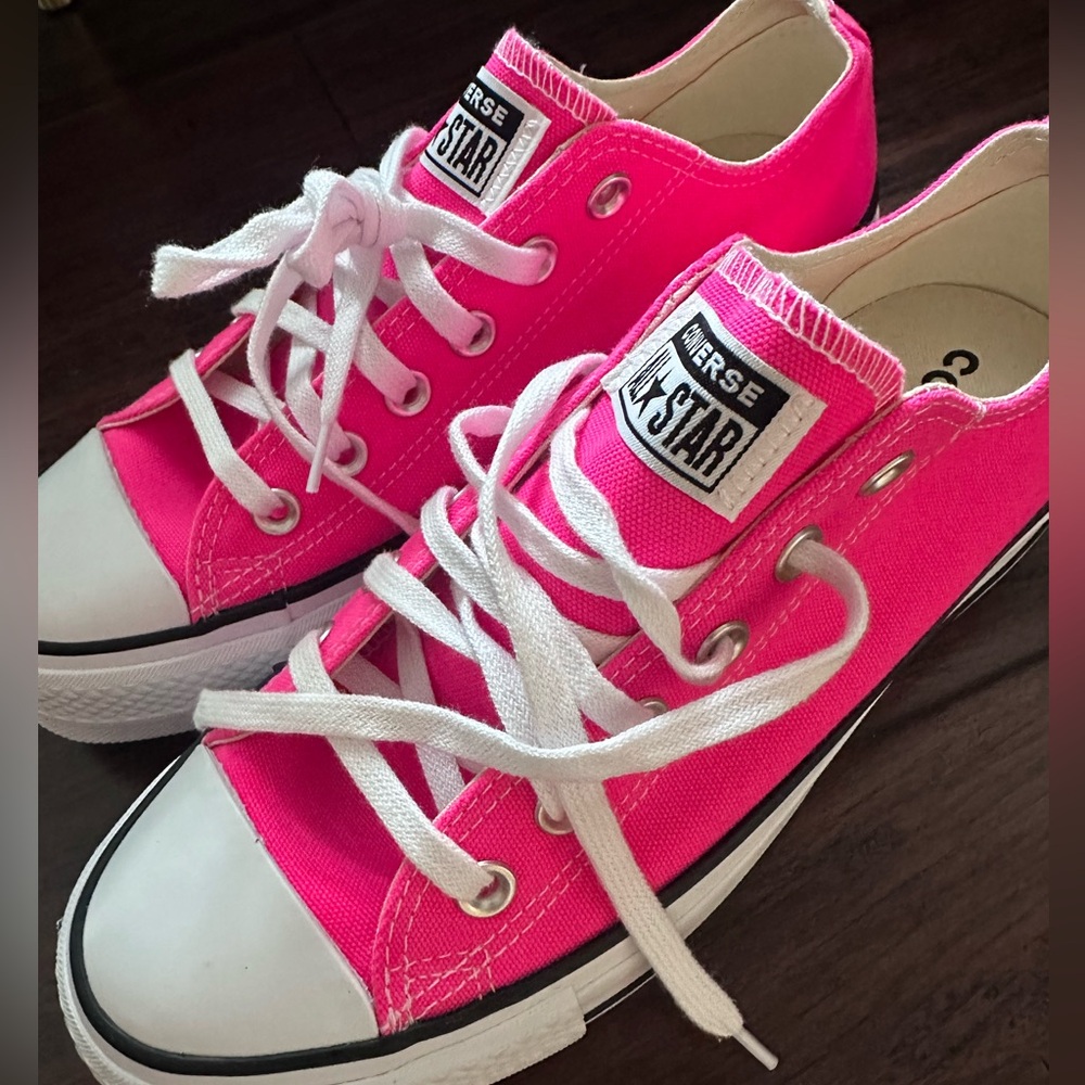 Converse Pink Canvas Sneakers